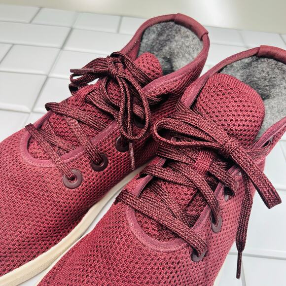 Allbirds Wool Tree Toppers  Sneakers Maroon Burgundy Running‎ Shoes Size 10 - Picture 3 of 9